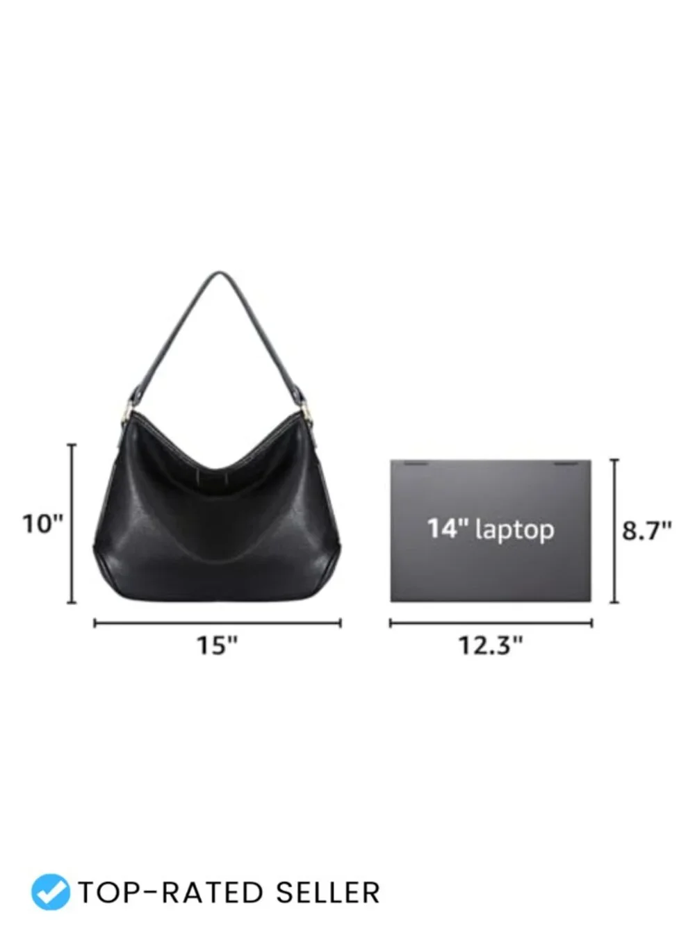 Faux Leather Hobo Shoulder Bag Medium Lightweight Everyday Purse